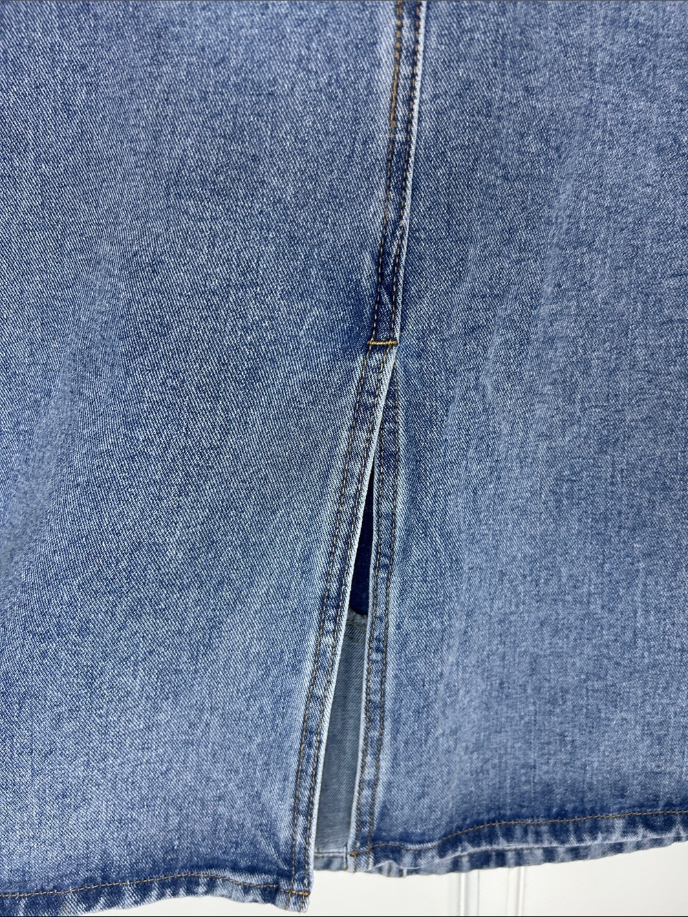 Cider Patchwork Denim Maxi Skirt - Picture 6 of 7